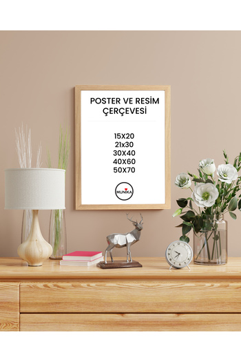MUNİKA Munika Siyah Renk Tekli Boş Çerçeve (Ön yüzeyi korumalı , postersiz)