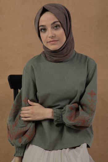 LYRA Brown Tetra Texture Shawl 10104