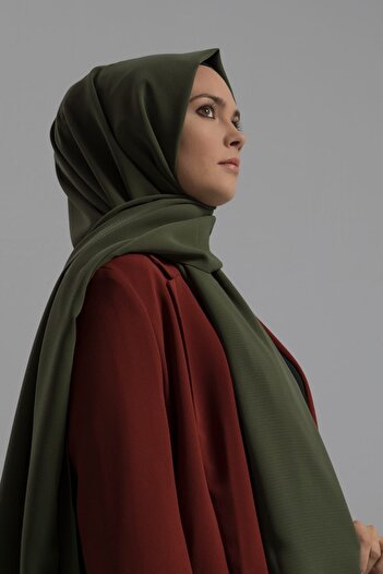 LYRA Green Vega Crepe Shawl 10102
