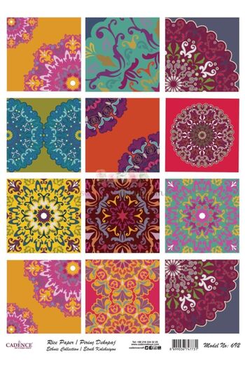 Cadence Rice Decoupage - Model 692
