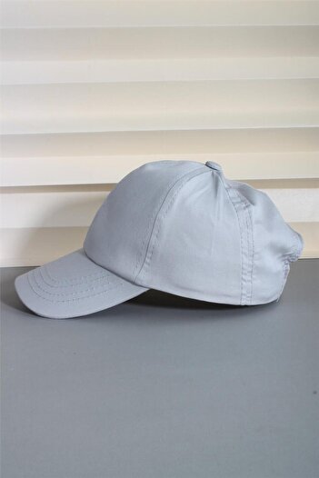 cappello Unisex Gray Sports Cap - Velcro Back, Adjustable 24 Without Hats