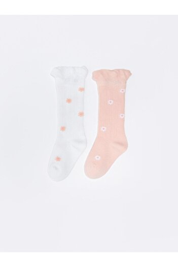 LC Waikiki Patterned Knee Socks for Baby Girl - Set of 2