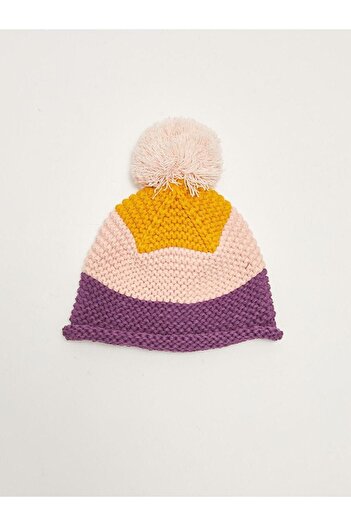 LC Waikiki Baby Girl Knitwear Beret Color Block