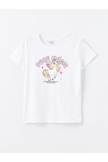 LC Waikiki Κοντομάνικο μπλουζάκι Girl - Crew Neck με στάμπα