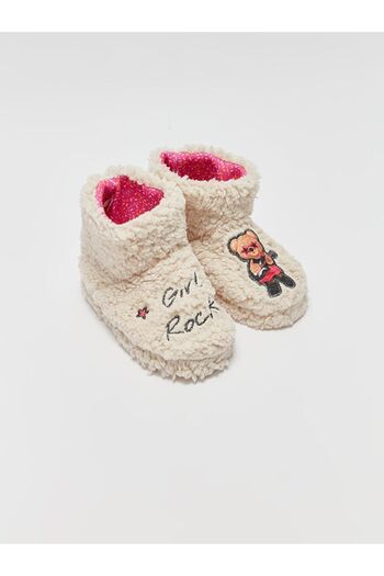 LC Waikiki LCW STEPS Plush Embroidered Girl's Home Boots