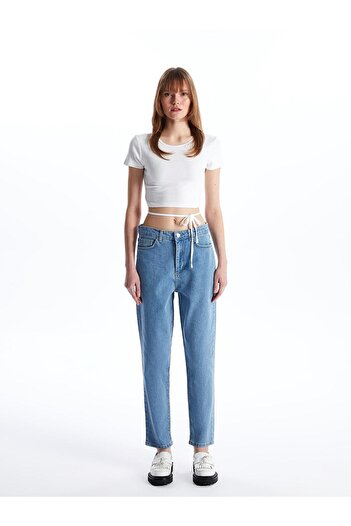 LC Waikiki XSIDE Crew Neck Απλό κοντομάνικο γυναικείο Crop
