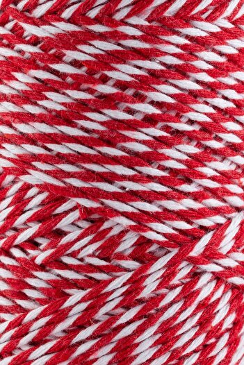 SENSY Premium 200 Meters 200 G Red White Package Rope Gift Wrapping Rope Marteniçka Rope Twine Baker