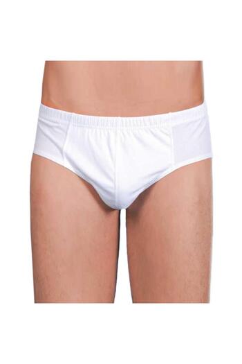 Berrak 6 Pack Berrak Men's White Slip Panties - 1050 Model