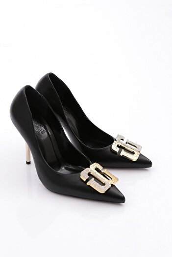DGN Black 4532 Model Women's Heeled Shoes