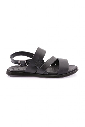 DGN Men's Roller Row and Cross Strap Sandals Navy Blue 31333244