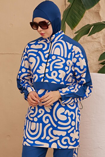 Starinci Mayo Indigo Swimsuit Fabric Scarf Bone