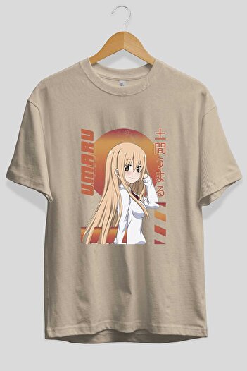 Ankhises Umaru Doma 5 Anime με μοτίβο μπεζ υπερμεγέθη μπλουζάκι - Ανδρικά Γυναικεία