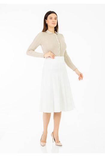 G-Line WhiteMidiKilos Skirt - A-line Kilos