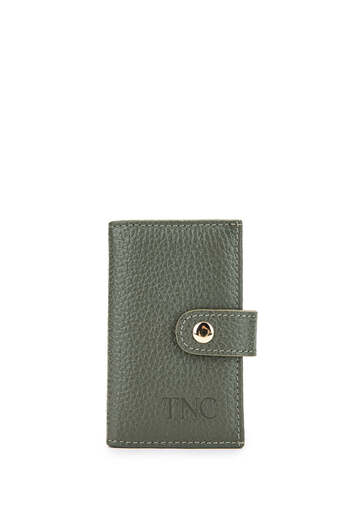 Tamer Tanca Genuine Leather Unisex Khaki Card Holder