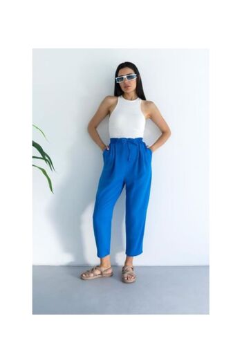 Laluvia Elastic Pleated Trousers