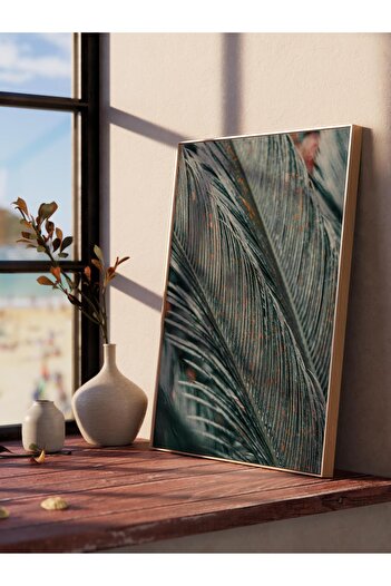 Postifull Frameless Poster, Summer Themed Painting No:206, Green Leaves Photo, Green Poster, Vertical