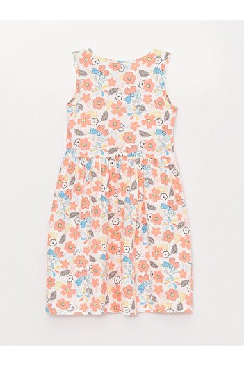 LC Waikiki LCW Kids Crew Neck Patterned Girl's Dress