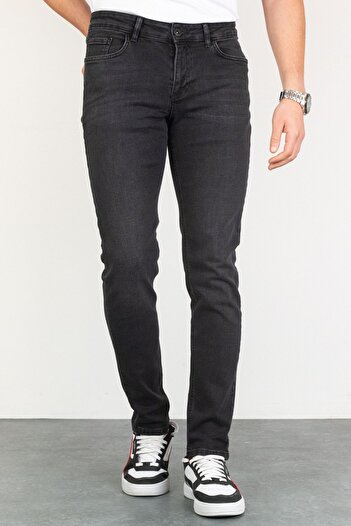 HLT JEANS Jeffrey Grinded Slim Fit Anthracite Jeans