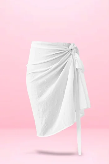 cott land Pareo Λευκό Δεμένο 80x140cm