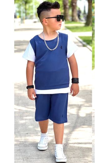 Calisa Boy's Short Sleeve Shirt and Short Shorts Set - Holiday Clothing