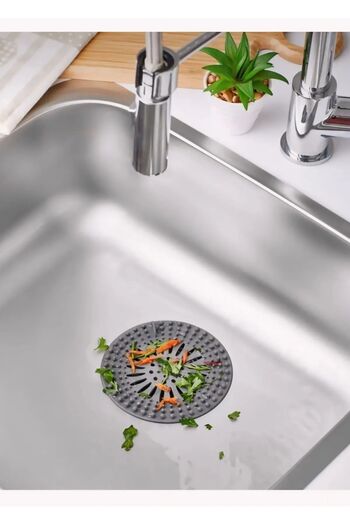 Ecolux ECOLUX Silicone Bathroom Round Sink and Bathtub Plug with Strainer
