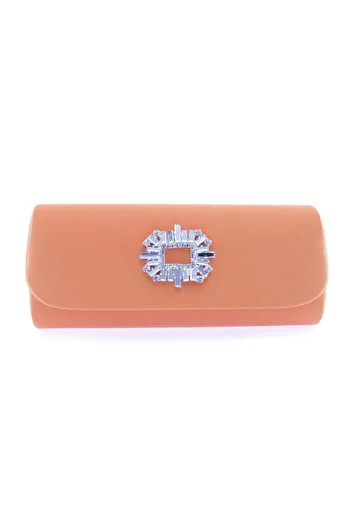 DGN Orange Satin Evening Dress Clutch Bag - 65883152