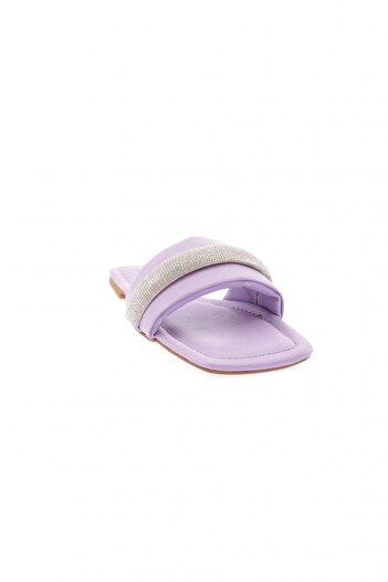 DGN Жіночі тапочки з камінням Lila Silver - 2263273