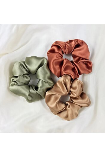 Donna Liberta Women's 3-Piece Satin Hair Rubber Buckle Set Buckle131
