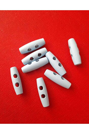 Beyna Accessory Natural Wood - Light Blue Wooden Shepherd, 3 cm Button, 1 Pack 12 Pieces