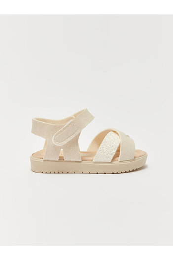 LC Waikiki LCW STEPS Velcro Cross Strap Baby Girl Sandals