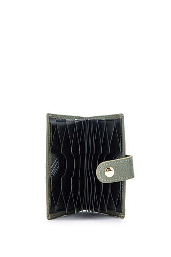Tamer Tanca Genuine Leather Unisex Khaki Card Holder