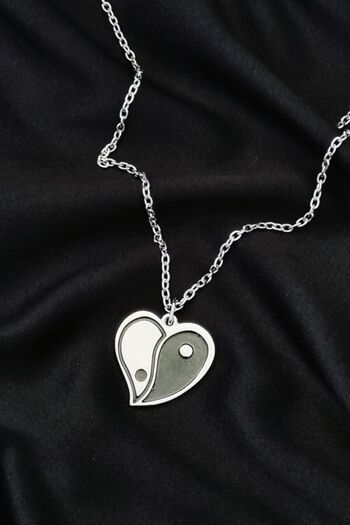 Carpe Ying Yang Metal Necklace