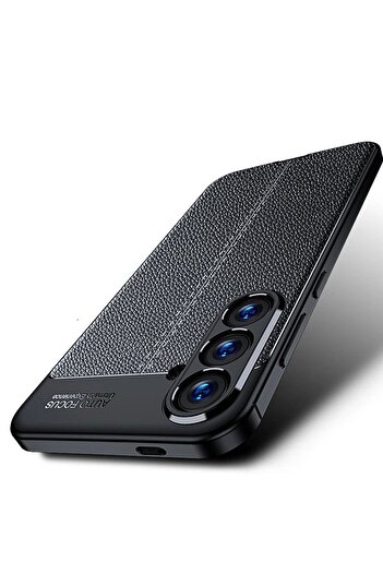 m.tk moveteck Samsung Galaxy A55 Case with Camera Protection Leather Textured Look Soft Silicone Premium Soft Cover