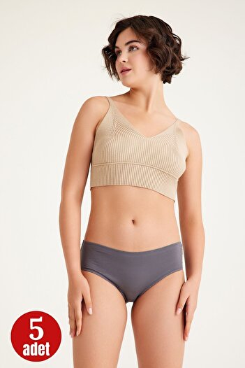 Dennis Denise High Waist Casual Women's Panties - Pack of 5, Cotton and Lycra, Soft Texture