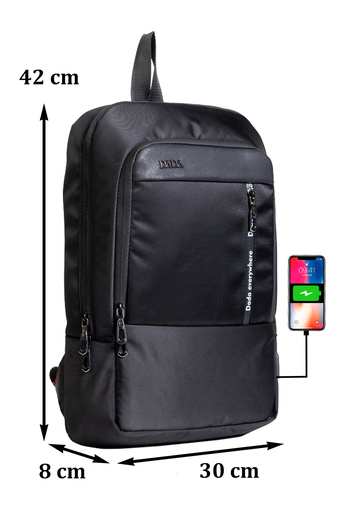 Case Club حقيبة ظهر للكمبيوتر المحمول مقاس 14 بوصة مقاس 15.6 بوصة باللون الأسود - Apple Mac Huawei HP Lenovo Xiaomi