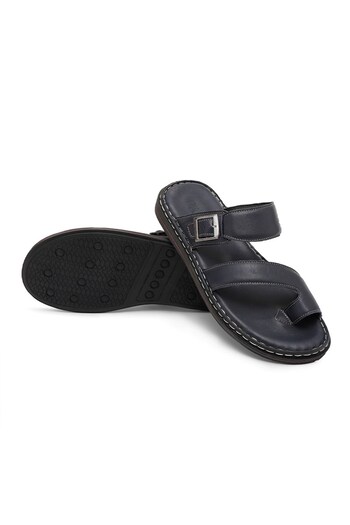 Ducavelli Palmira Genuine Leather Men's Orthopedic Slippers - Light Sole