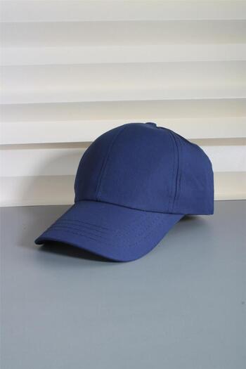 cappello Navy Blue Sports Cap Unisex Velcro Back Adjustable 24 Without Hats