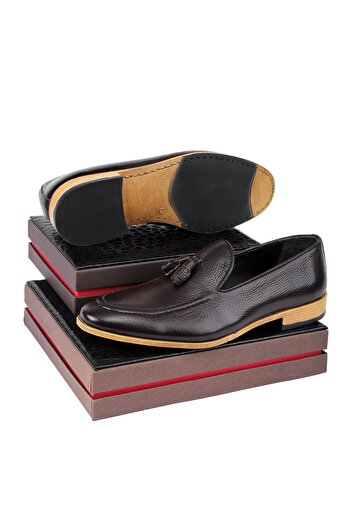 Ducavelli Tusa Hakiki Deri Erkek Klasik Ayakkabı, Loafer Klasik Ayakkabı