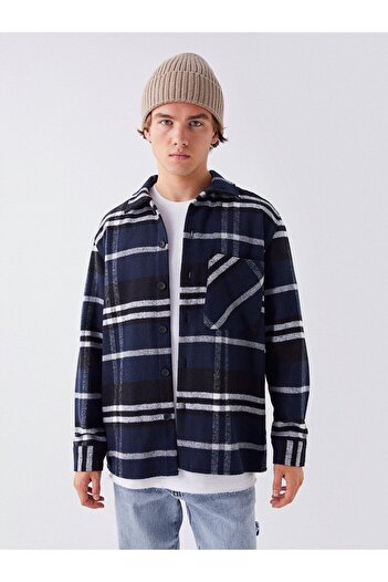 LC Waikiki Comfortable Fit Long Sleeve Plaid Men's Lumberjack Shirt Jacket
