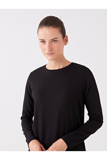 LC Waikiki Women's Tunic - Crew Neck, Solid, Long Sleeve