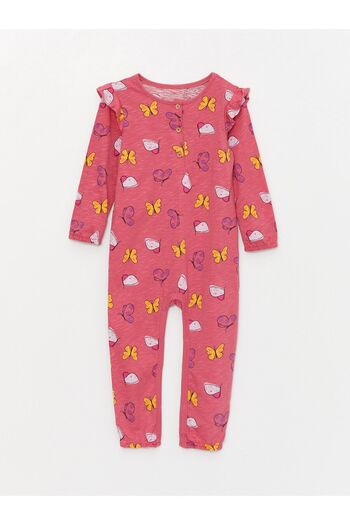LC Waikiki LCW Baby - Patterned Crew Neck Baby Girl Jumpsuit