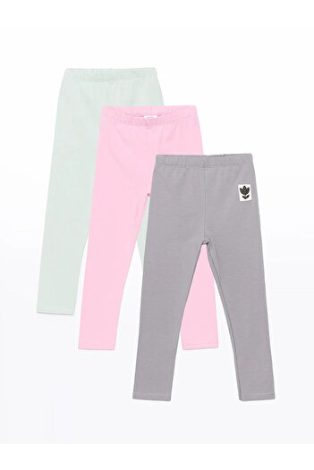 LC Waikiki LCW baby Beli Lastikli Basic Kız Bebek Tayt 3'lü