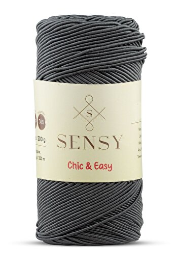 SENSY Premium Chic&Easy 200 gr Slim Supra Σχοινί Κερωμένο Σχοινί Pasa Σχοινί Runner Σχοινί Τσάντας Σχοινί Pase Σχοινί Σκούρο Γκρι