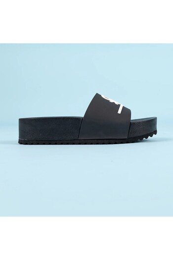 Benetton Bn-1211 Model Black Women's Slippers