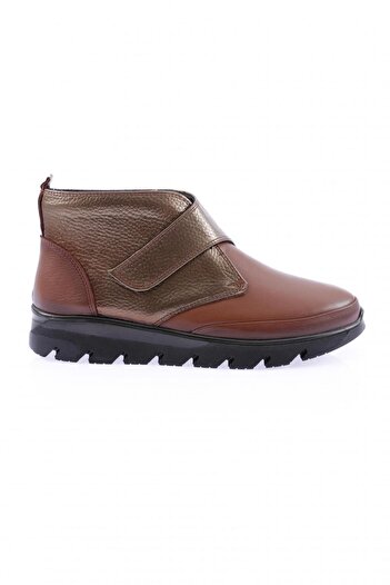DGN Γυναικείες μπότες Velcro Λεπτομερείς Μπότες Tan Crocodile Γνήσιο δέρμα 21677103