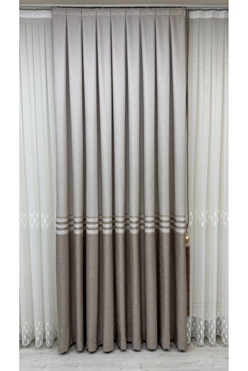 Fon Dünyası Clipboard Background Curtain Beige Cappucino (Single Wing)