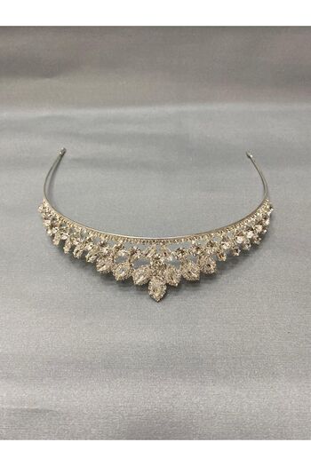 Buse Coroană de mireasă elegantă, subțire, cu zirconiu alb - Coroană de henna și coroană de logodnă – Coroană – Coroană –