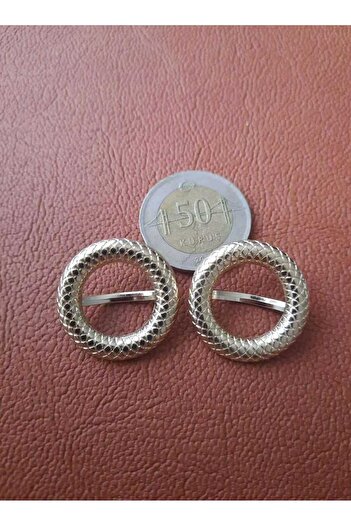 İMREN AKSESUAR Steering Wheel Model Yellow Plated Metal Button 2.5 cm 1 Pack 6 Pieces