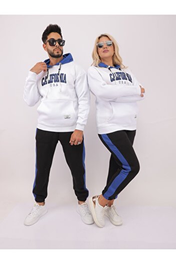 CLASSY.MODA Σετ αθλητικής φόρμας - So Model - Top-bottom - Κέντημα - Hoodie - 3 Thread Raster - Ποιότητα