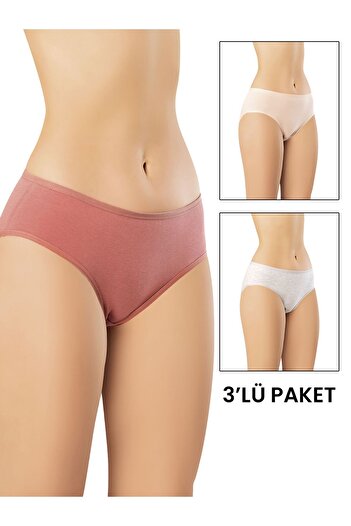eviva secret Cherry Gray Powder - 3 Pieces Women's Bato Panties